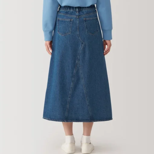 Best Women's Kapok Blend Denim A-Line Skirt Women Shorts & Skirts