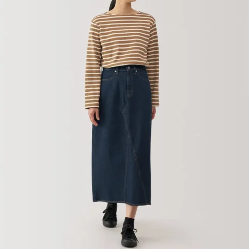 Best Women's Kapok Blend Denim A-Line Skirt Women Shorts & Skirts