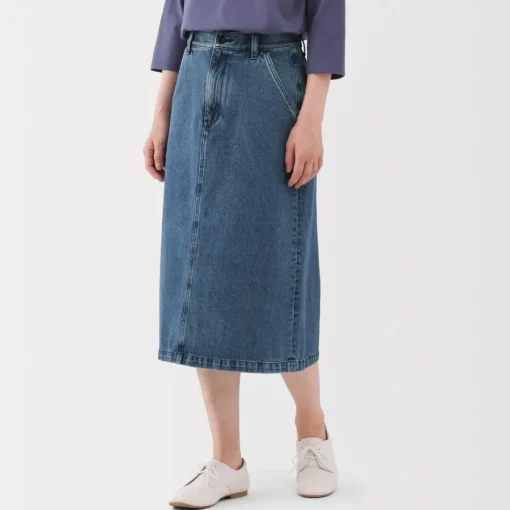 Clearance Women's Kapok Blend Denim A-Line Skirt Women Shorts & Skirts