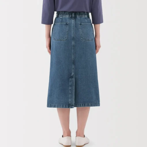 Clearance Women's Kapok Blend Denim A-Line Skirt Women Shorts & Skirts