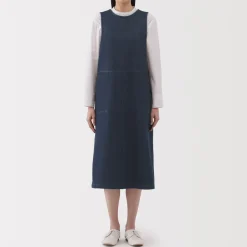 Sale Women's Kapok Blend Denim Jumper Dress Women Dresses