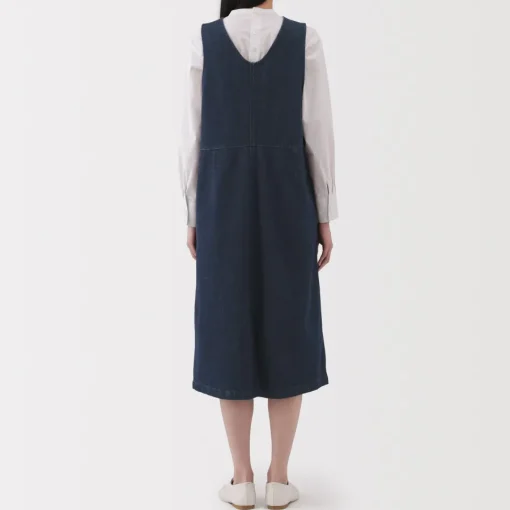 Sale Women's Kapok Blend Denim Jumper Dress Women Dresses