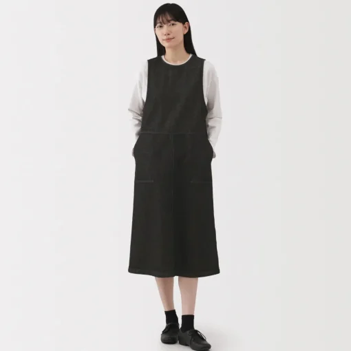 Fashion Women's Kapok Blend Denim Jumper Dress Women Dresses