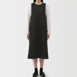 Fashion Women's Kapok Blend Denim Jumper Dress Women Dresses