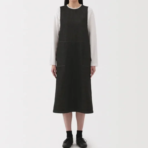 Fashion Women's Kapok Blend Denim Jumper Dress Women Dresses