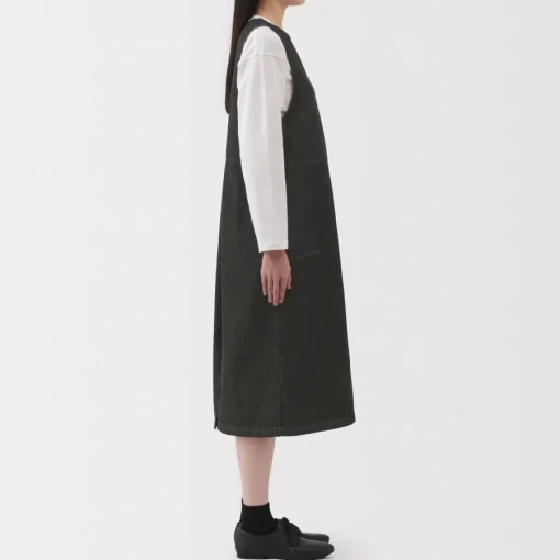 Fashion Women's Kapok Blend Denim Jumper Dress Women Dresses