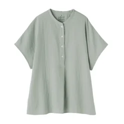 Best Women's Kapok Blend Double Gauze Short Sleeve Blouse Women Tops & Shirts