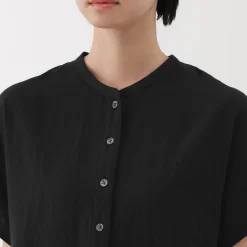 Best Women's Kapok Blend Double Gauze Short Sleeve Blouse Women Tops & Shirts