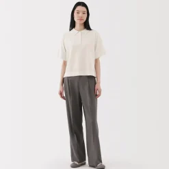 Discount Women's Light Knit Short Sleeve Polo Jumper Women Tops & Shirts