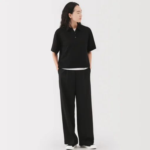 Discount Women's Light Knit Short Sleeve Polo Jumper Women Tops & Shirts