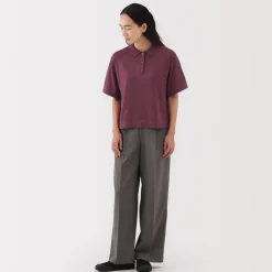 Discount Women's Light Knit Short Sleeve Polo Jumper Women Tops & Shirts