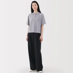 Discount Women's Light Knit Short Sleeve Polo Jumper Women Tops & Shirts