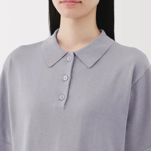 Discount Women's Light Knit Short Sleeve Polo Jumper Women Tops & Shirts