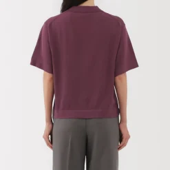 Discount Women's Light Knit Short Sleeve Polo Jumper Women Tops & Shirts