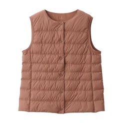 Hot Women's Lightweight Down Collarless Vest Women Lightweight Down Jackets & Vests