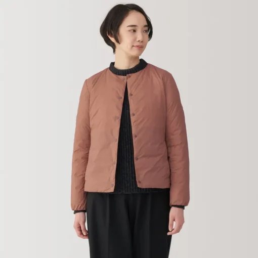 Fashion Women's Lightweight Down Collarless Jacket Women Lightweight Down Jackets & Vests