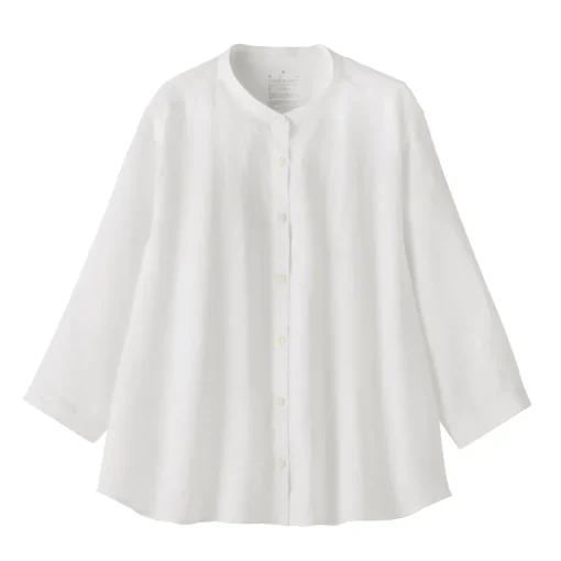 Discount Women's Linen 3/4 Sleeve Blouse Women Tops & Shirts