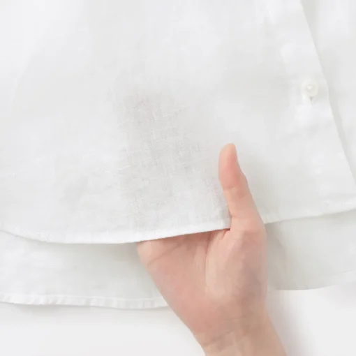 Discount Women's Linen 3/4 Sleeve Blouse Women Tops & Shirts
