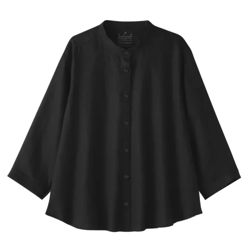 Discount Women's Linen 3/4 Sleeve Blouse Women Tops & Shirts