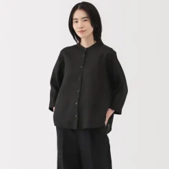 Discount Women's Linen 3/4 Sleeve Blouse Women Tops & Shirts