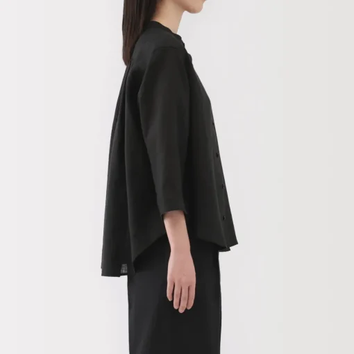 Discount Women's Linen 3/4 Sleeve Blouse Women Tops & Shirts