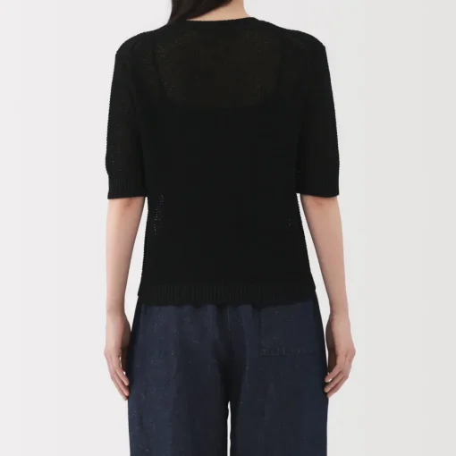 Clearance Women's Linen Blend Half Sleeve Sweater Women Sweaters & Cardigans