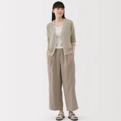 New Women's Linen Blend Mesh Cardigan Women Sweaters & Cardigans