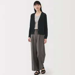 New Women's Linen Blend Mesh Cardigan Women Sweaters & Cardigans