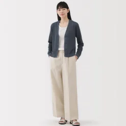 New Women's Linen Blend Mesh Cardigan Women Sweaters & Cardigans