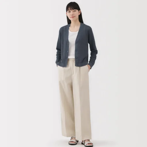 New Women's Linen Blend Mesh Cardigan Women Sweaters & Cardigans