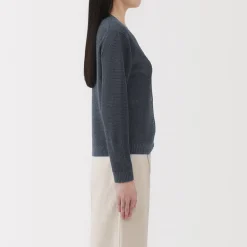 New Women's Linen Blend Mesh Cardigan Women Sweaters & Cardigans