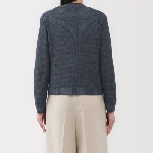 New Women's Linen Blend Mesh Cardigan Women Sweaters & Cardigans