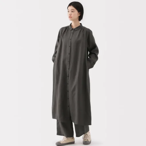 Discount Women's Linen Shirt Dress Women Dresses
