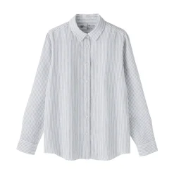 Fashion Women's Linen Striped Shirt Women Tops & Shirts