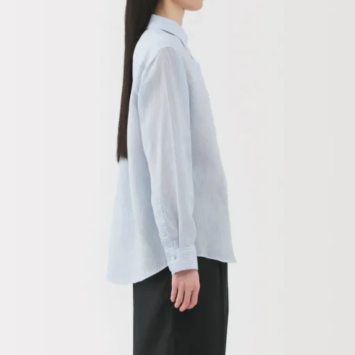 Fashion Women's Linen Striped Shirt Women Tops & Shirts
