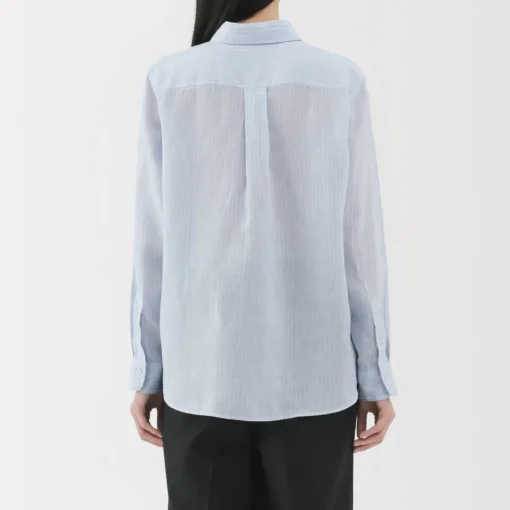 Fashion Women's Linen Striped Shirt Women Tops & Shirts
