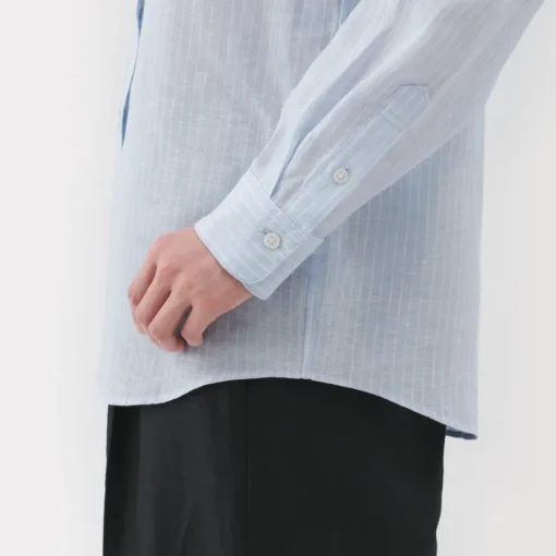 Fashion Women's Linen Striped Shirt Women Tops & Shirts