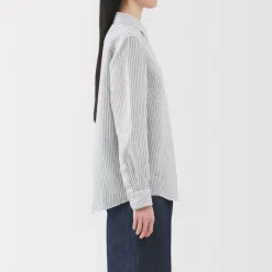 Fashion Women's Linen Striped Shirt Women Tops & Shirts