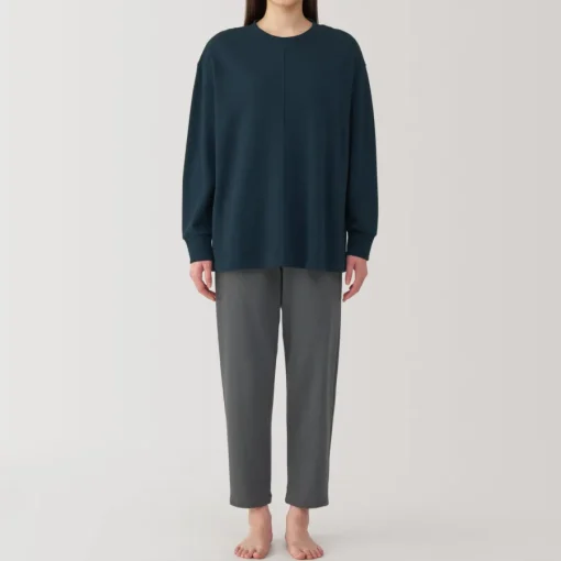 Online Women's Loose-Twist Sweatshirt Loungewear Set Pajamas & Loungewear|Loungewear
