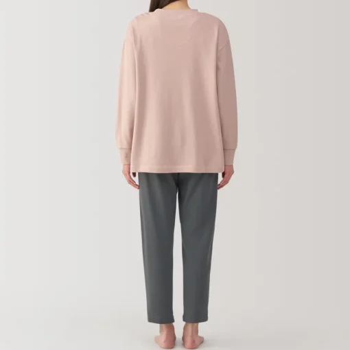 Online Women's Loose-Twist Sweatshirt Loungewear Set Pajamas & Loungewear|Loungewear