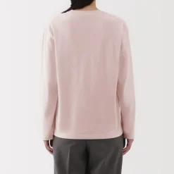 Discount Women's 2-Ply Jersey Crew Neck Long Sleeve T-Shirt Women T-Shirts