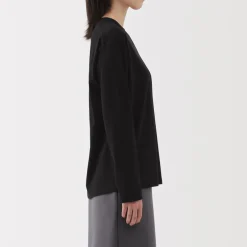 Discount Women's 2-Ply Jersey Crew Neck Long Sleeve T-Shirt Women T-Shirts