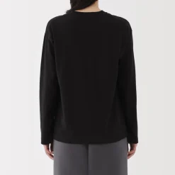 Discount Women's 2-Ply Jersey Crew Neck Long Sleeve T-Shirt Women T-Shirts