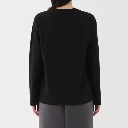 Discount Women's 2-Ply Jersey Crew Neck Long Sleeve T-Shirt Women T-Shirts