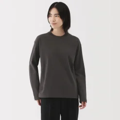 Discount Women's 2-Ply Jersey Crew Neck Long Sleeve T-Shirt Women T-Shirts