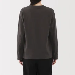 Discount Women's 2-Ply Jersey Crew Neck Long Sleeve T-Shirt Women T-Shirts