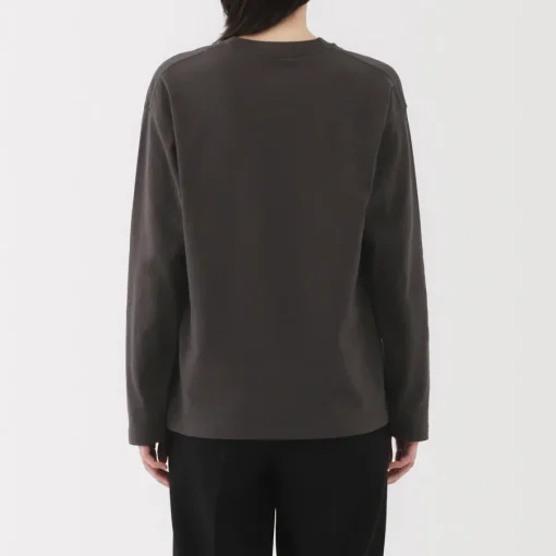Discount Women's 2-Ply Jersey Crew Neck Long Sleeve T-Shirt Women T-Shirts