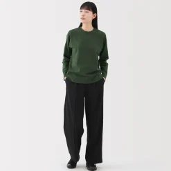 Discount Women's 2-Ply Jersey Crew Neck Long Sleeve T-Shirt Women T-Shirts