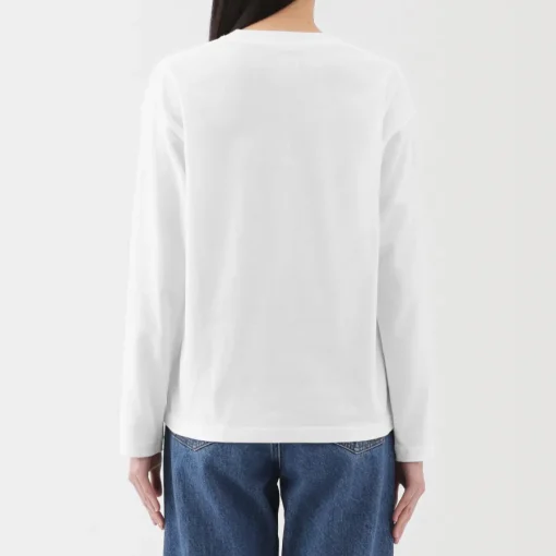 Discount Women's 2-Ply Jersey Crew Neck Long Sleeve T-Shirt Women T-Shirts