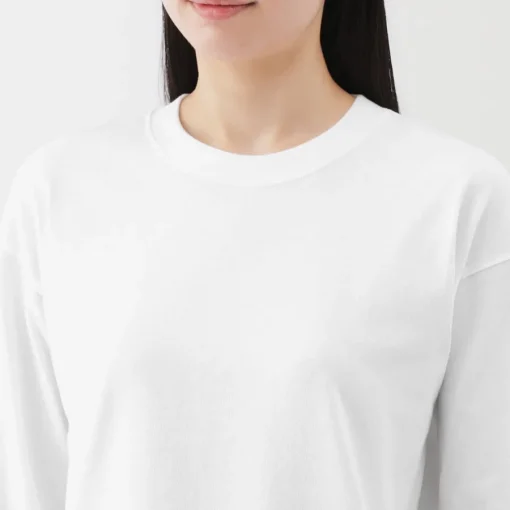 Discount Women's 2-Ply Jersey Crew Neck Long Sleeve T-Shirt Women T-Shirts